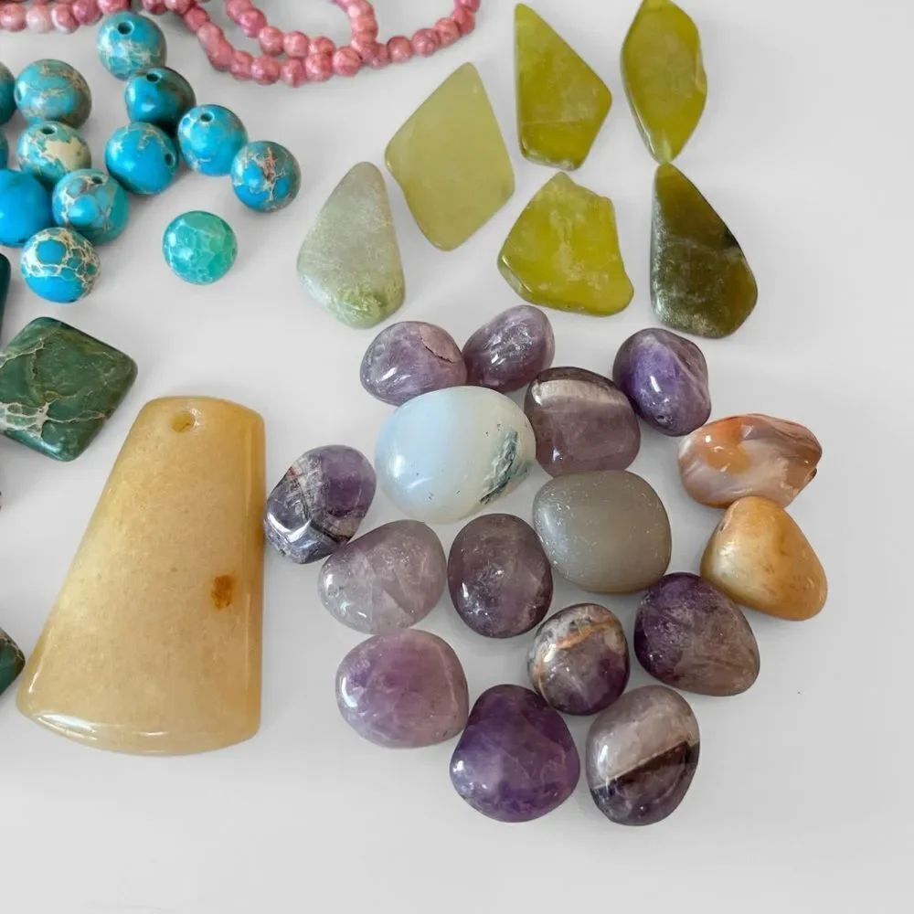 Gemstone Beads Lot Jewelry Making